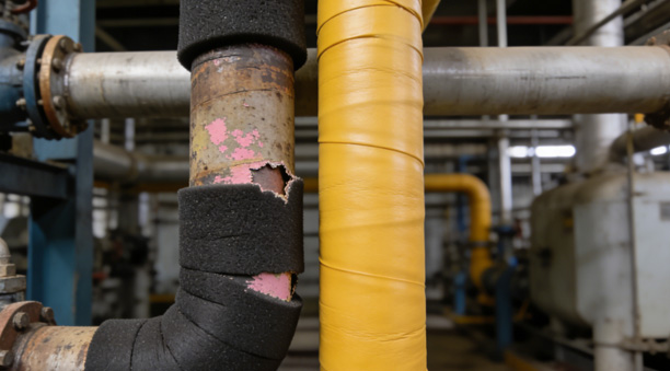 Thermal Performance Degradation of Elastomeric (Rubber-Plastic) Insulation Pipes After Long-Term Use